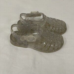 CAT & JACK Girls SZ 7 SHOES SPARKLE JELLY ADJUSTABLE STRAP Hook and Loop